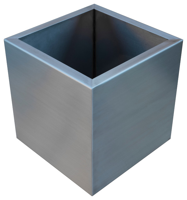 Stainless Steel Planters, Seamless - Contemporary - Outdoor Pots And  Planters - by Custom Metal Home | Houzz