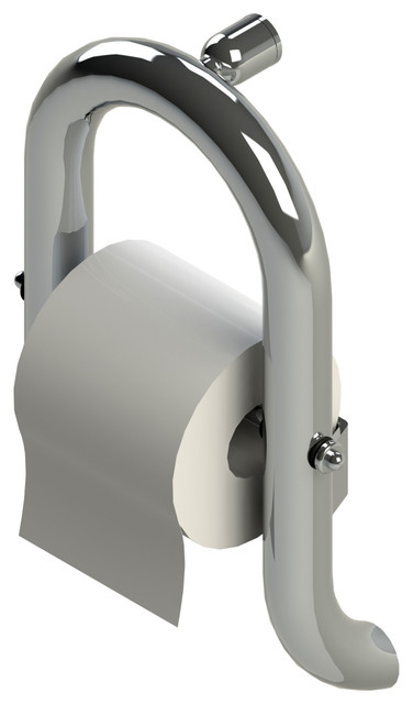 Invisia Luxurious Toilet Paper Holder With Support Rail Invisia Luxurious Toilet Paper Holder With Support Rail Polished Chrome