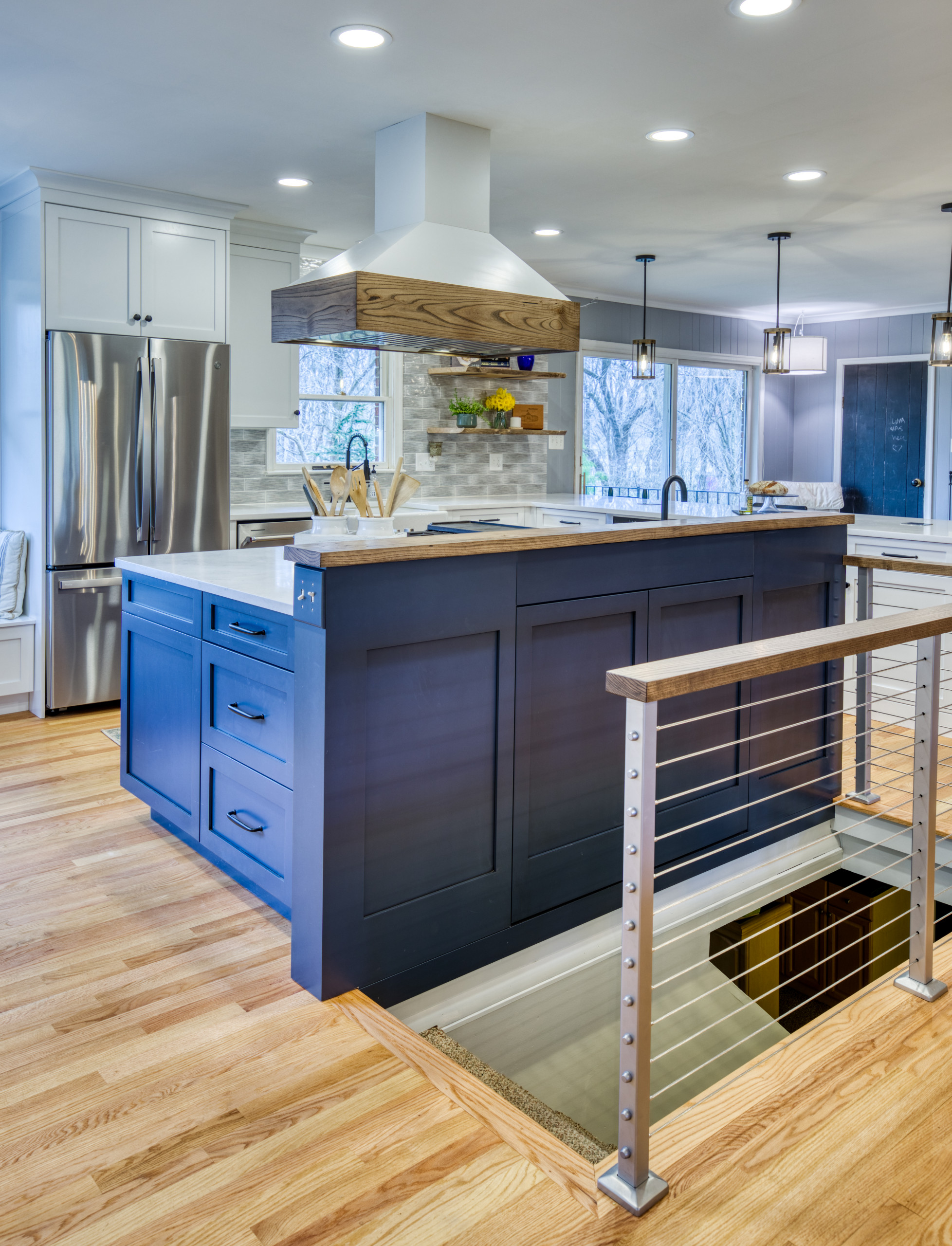 Montford- Modern Day Two Tones Kitchen with a Mix of Farmhouse