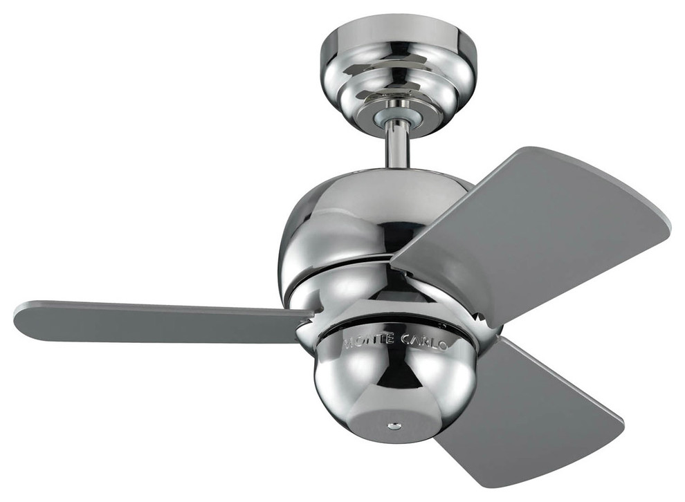 Micro 24" Outdoor Ceiling Fan, Polished Nickel