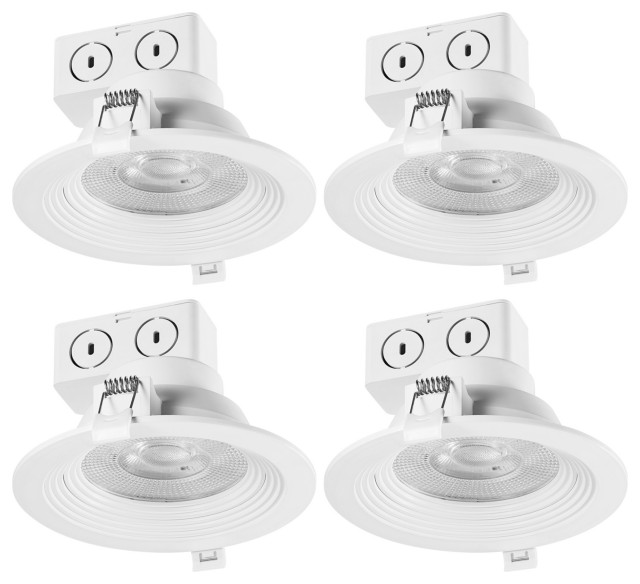 5" White Integrated LED Recessed Lighting Kit, 4Pack Recessed
