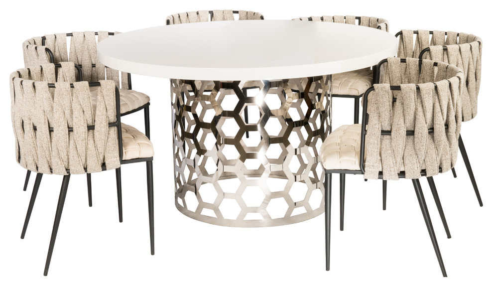 Chairs Contemporary Dining Sets, 54 Round Dining Table With 6 Chairs