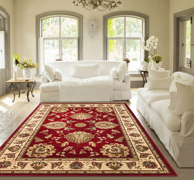 Sultan Sarouk Red Traditional Oriental Persian Floral Formal Area Rug ...