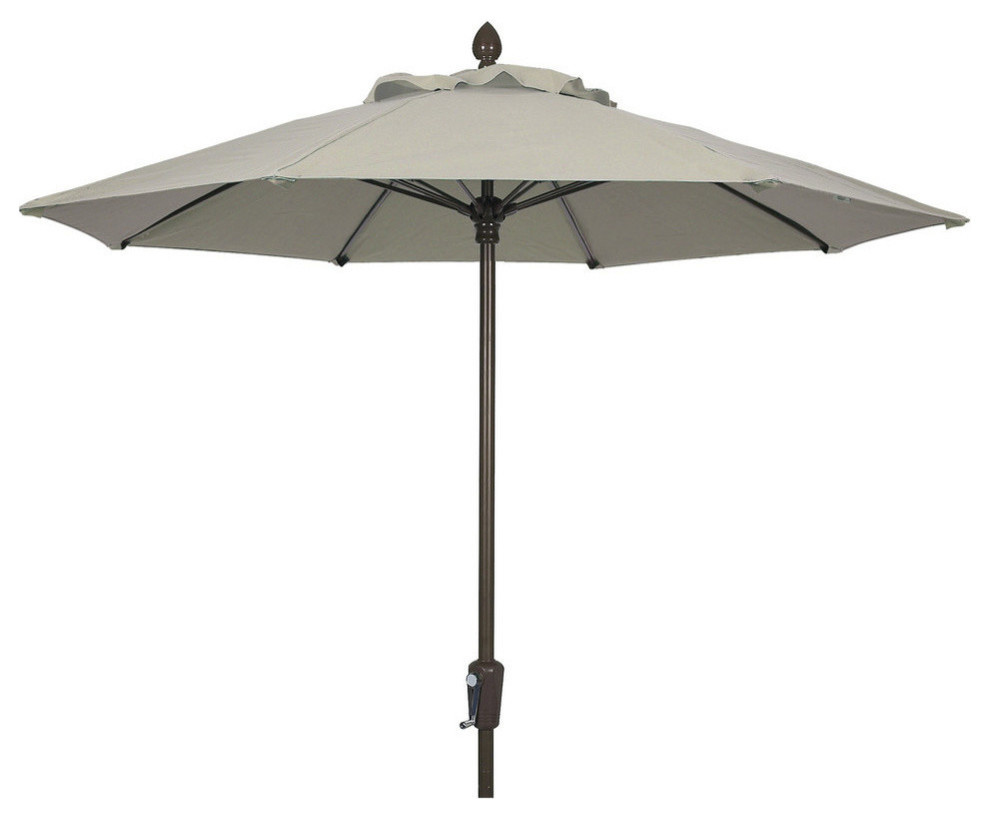 9 Market Umbrella Pulley And Pin With White Pole Finish Contemporary Outdoor Umbrellas By Fiberbuilt Umbrellas Inc