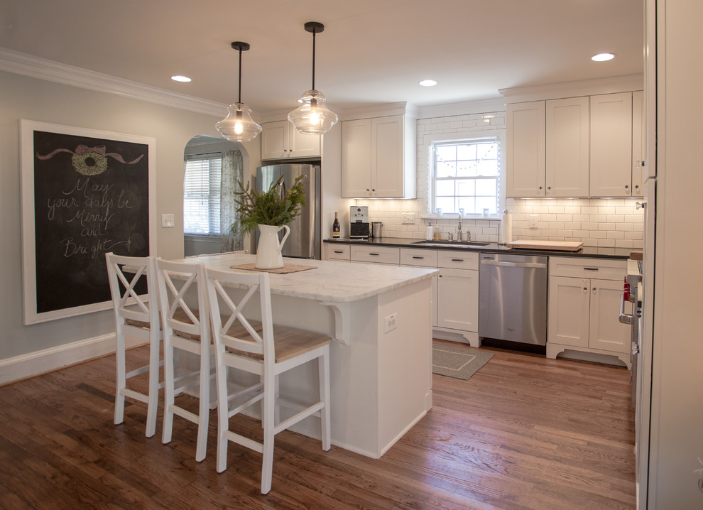 Kitchen - large transitional kitchen idea in Atlanta