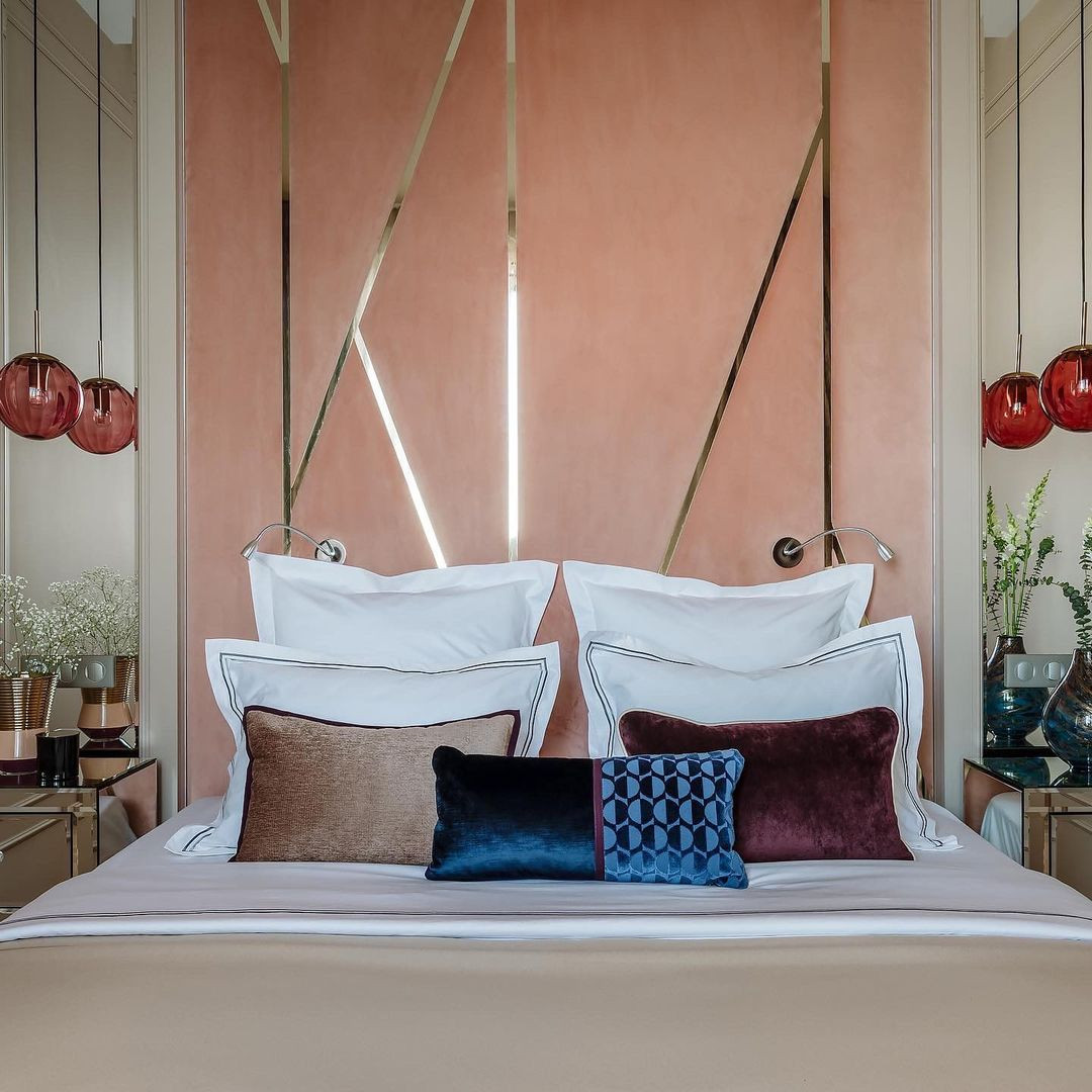 Мягкие стеновые панели в спальне