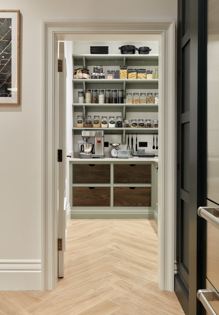Light Green Walk-in Pantry contemporary-koek