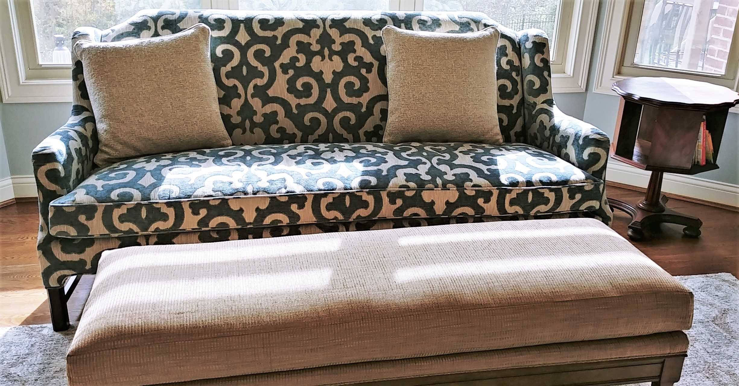 Ambella Home Sofa with Hickory Chair Bench
