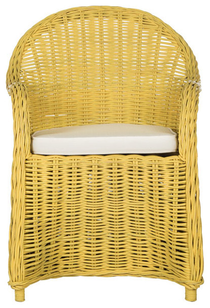 Lissie Wicker Club Chair Yellow - Tropical - Armchairs And Accent Chairs - by Virgil Stanis ...