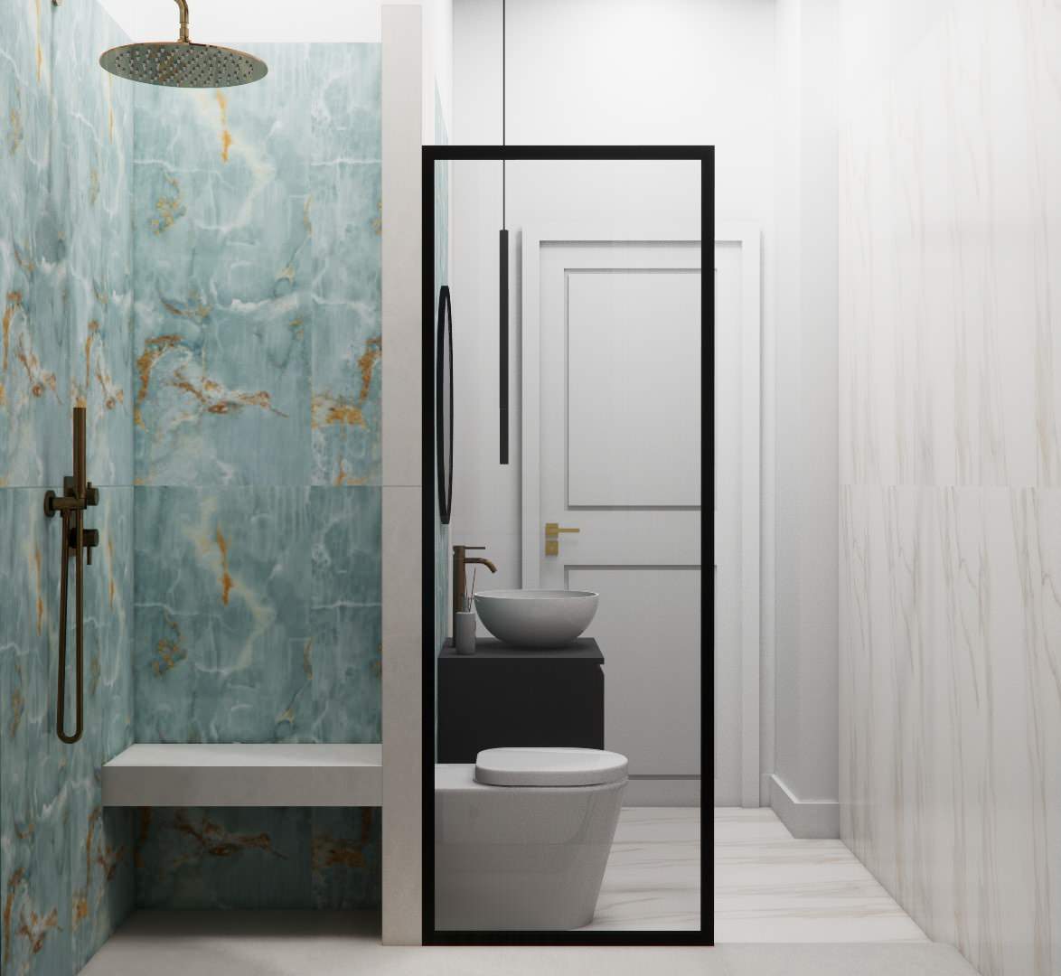 CORSO PLEBISCITI | in corso - render bagno