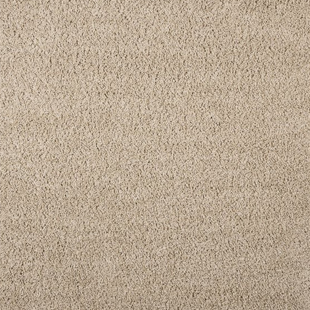 Machine Tufted Rug with Soft Piles and Shag Design, Medium, Light Gray