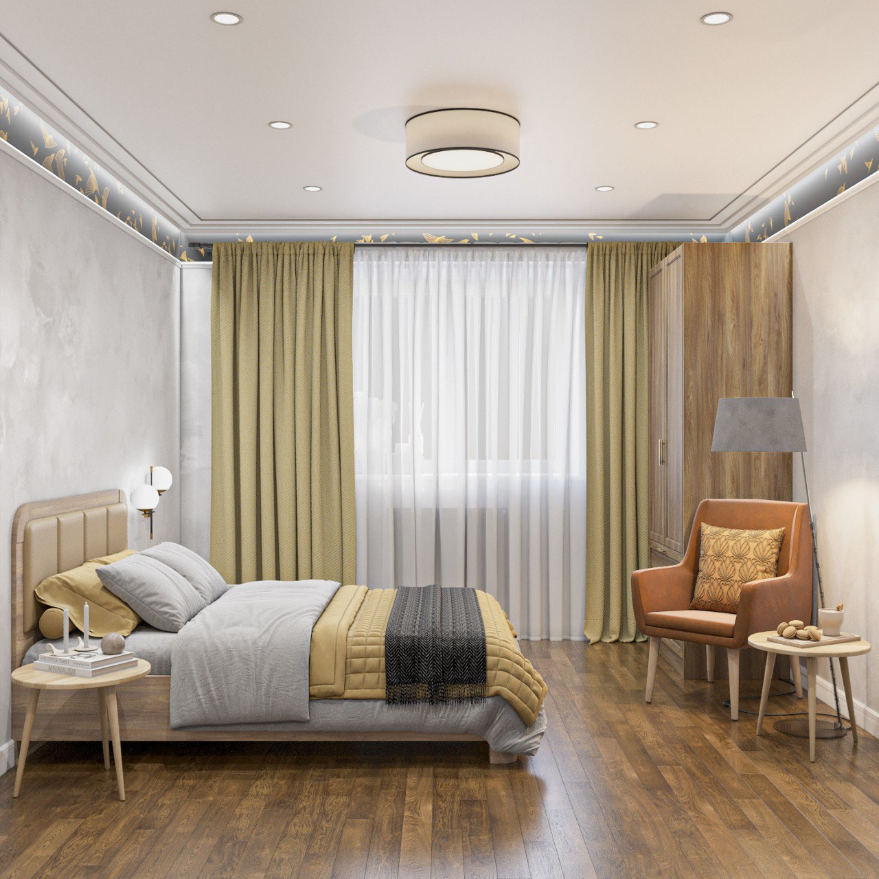 Спальня с деталями востока