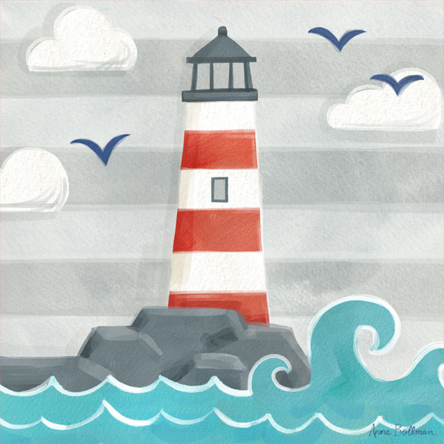 Let S Set Sail Lighthouse Canvas Wall Art By Anne Bollman Beach Let S Set Sail Lighthouse Canvas Wall Art By Anne Bollman