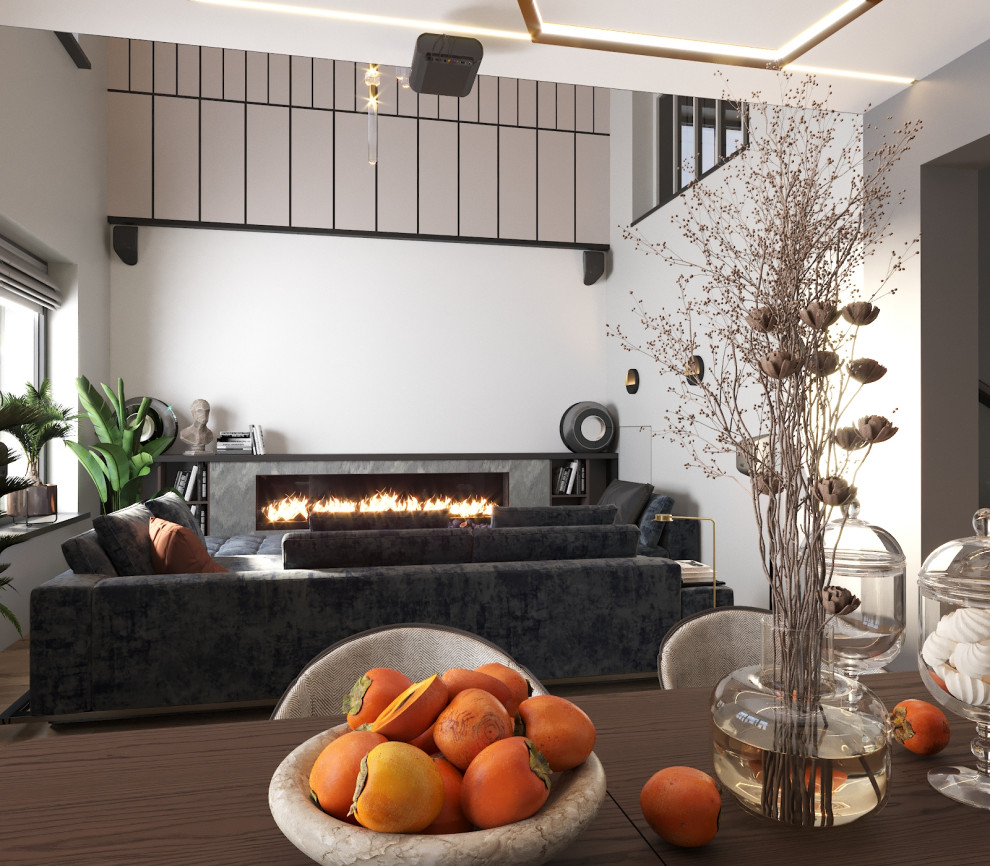 Дом с 2х светной гостиной