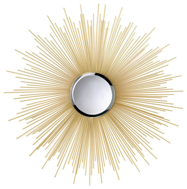 GOLDEN RAYS MIRROR - Midcentury - Wall Mirrors - by VirVentures | Houzz