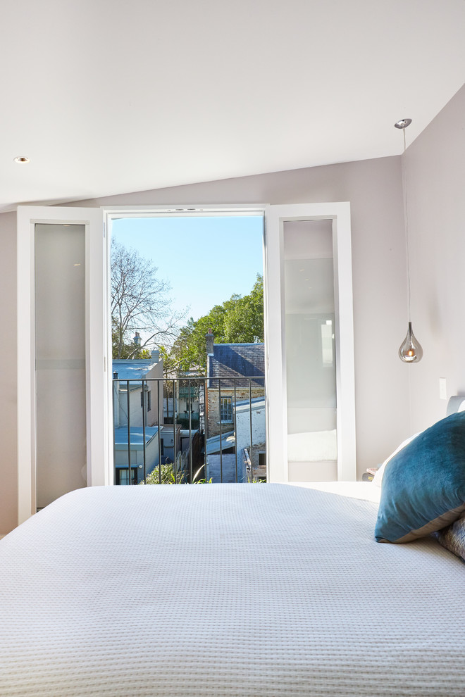 Photo of a contemporary home design in Sydney.