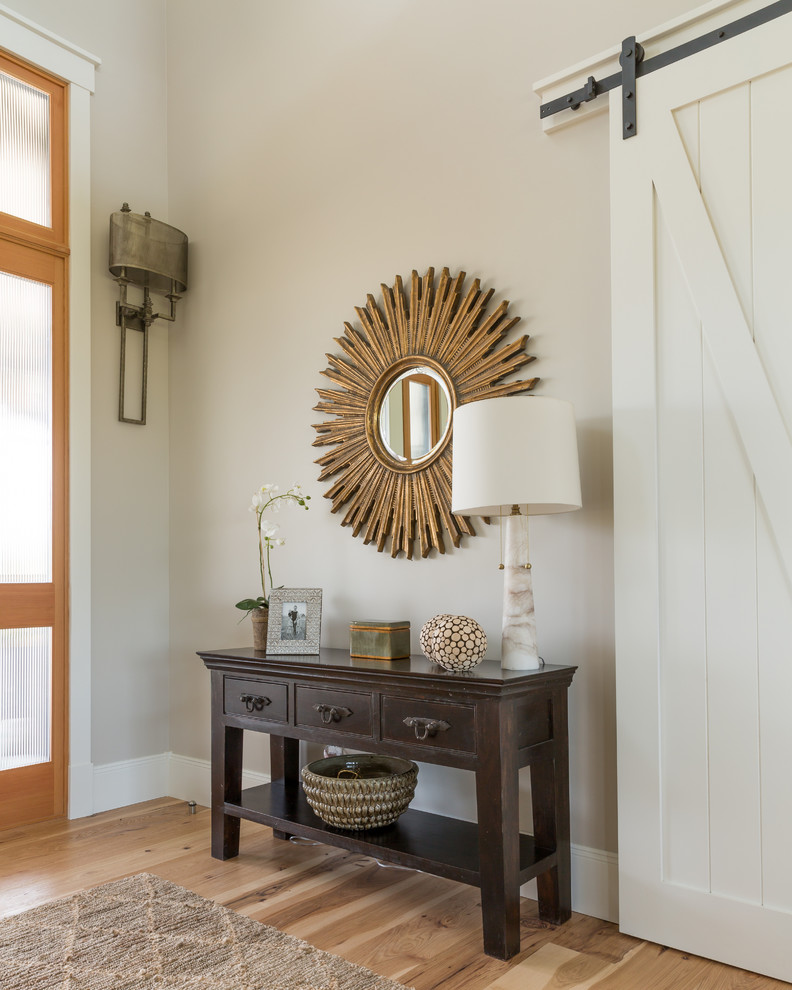 Design ideas for a transitional entryway in Denver.
