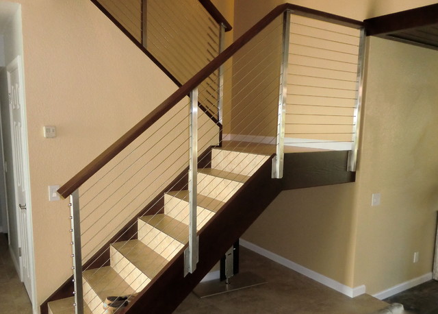 Stainless Stair Railing Modern Staircase San Diego