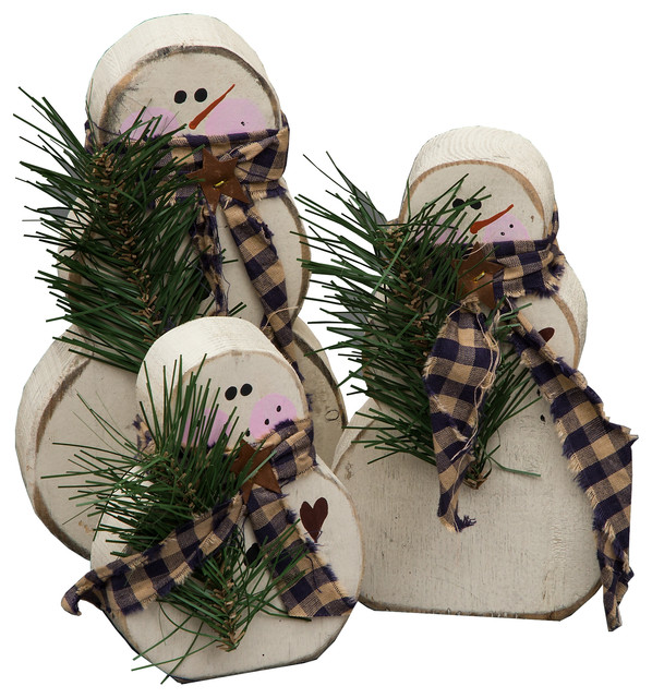 Christmas Cat Wood Table Sitters Set of 3