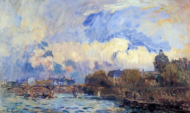 Albert Lebourg Paris, the Seine at Pont des Arts and the Institute Print