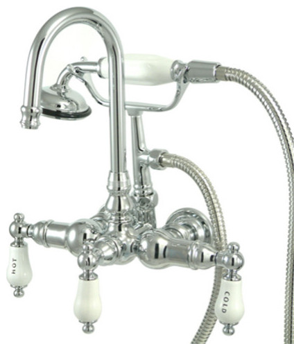Kingston Brass CC10T1 Vintage Wall Mounted Clawfoot Tub Filler - Polished