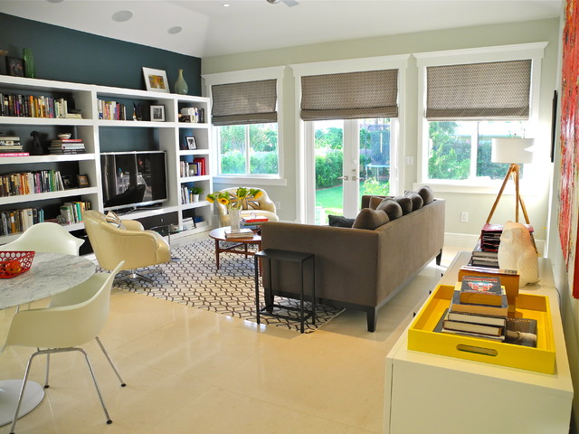 Eclectic Family Room Miami Library Style Family Room eclectic-family-and-games-room