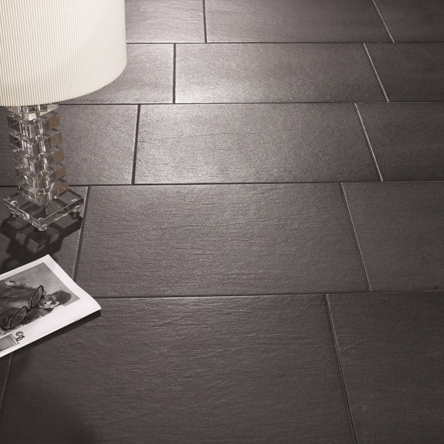 Slate Effect Floor Tiles Black Direct Tile Warehouse