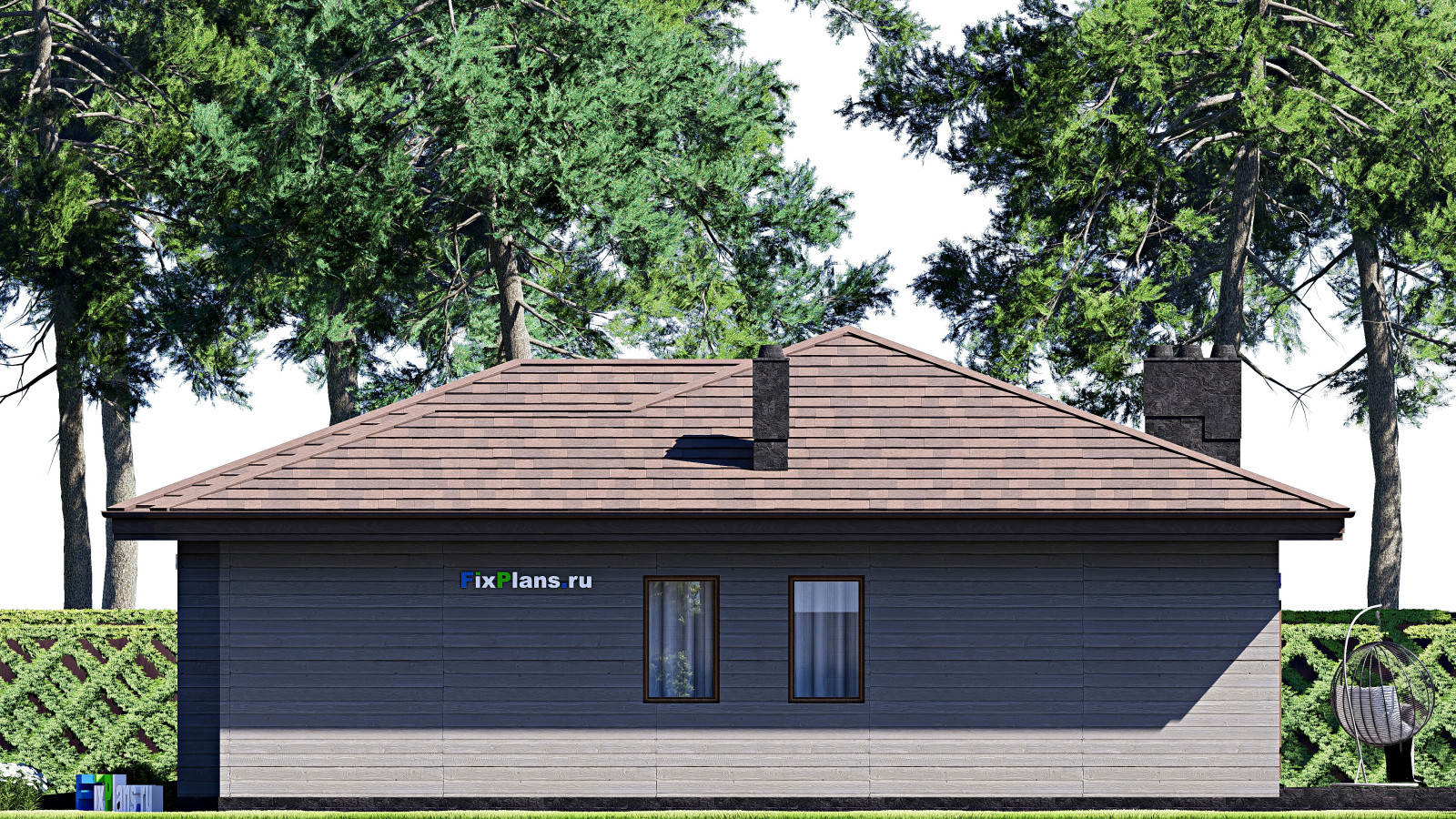 Проект одноэтажного дома 18х15м S183м2 F-17504