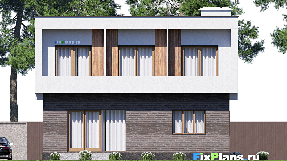 Проект двухэтажного дома 12х11 м S154м2 F-17855