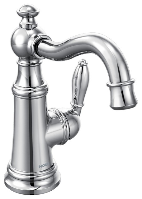 Moen Weymouth 1 Handle High Arc Bathroom Faucet Traditional Sink Faucets By The Stock Market Houzz - Moen One Handle Bathroom Sink Faucet
