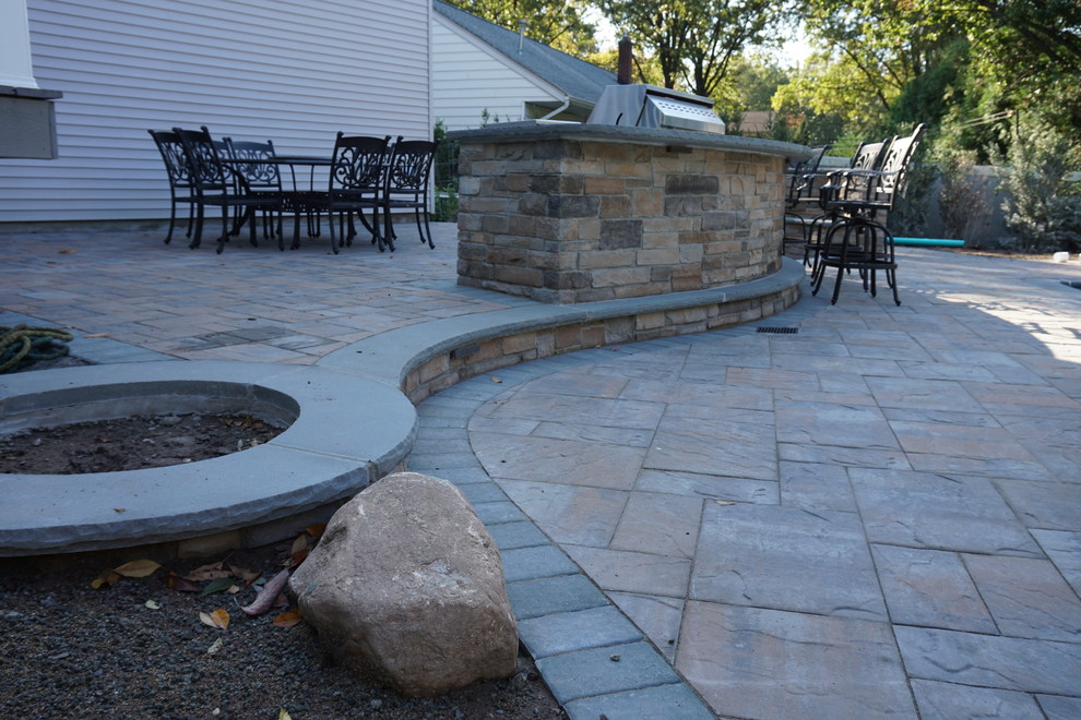 Outdoor Kitchen, Bench seating - Paramus, NJ - Craftsman ...