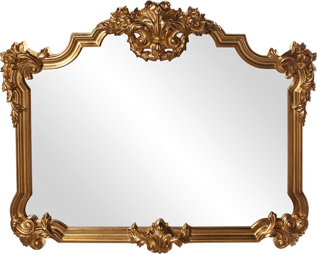 Howard Elliott Avondale Bright Gold Mirror - Traditional - Wall Mirrors 
