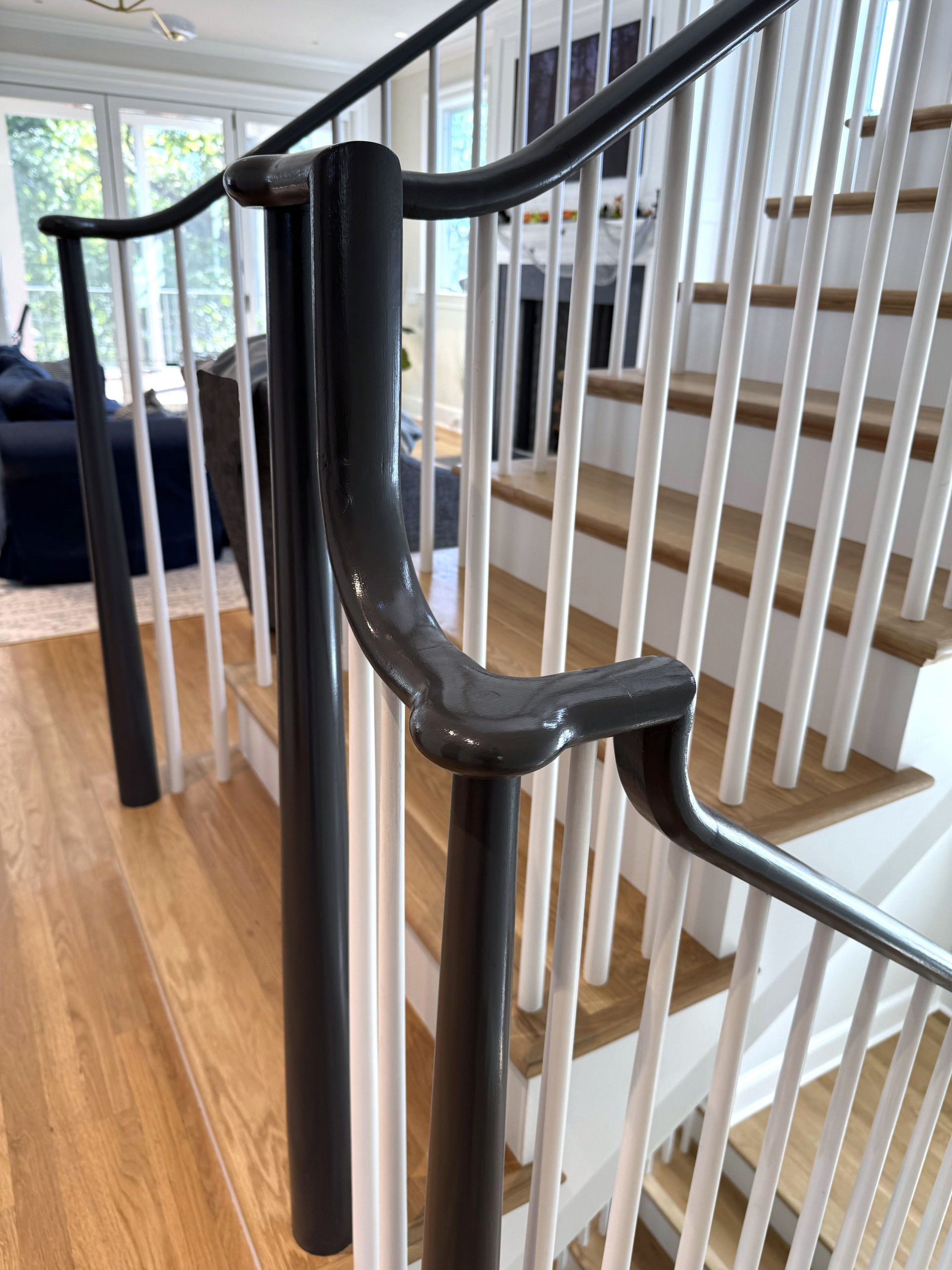 142_Airy Staircase with Over the Post Balustrade, Arlington, VA