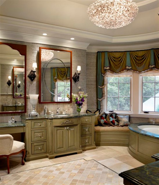 French Chateau Traditional Bathroom Chicago by Michael