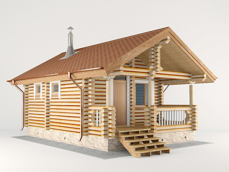 Проект деревянной бани БН-040