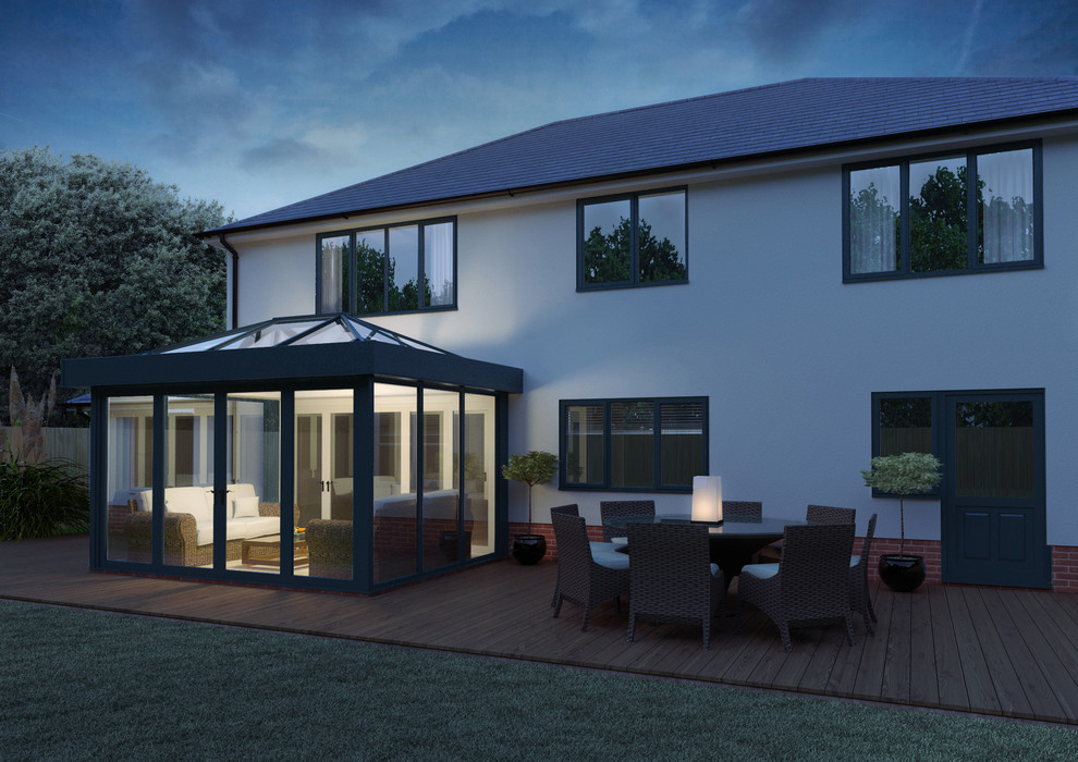 Contemporary house exterior in Other.
