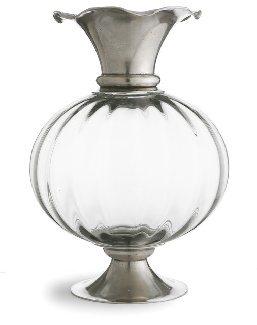Giovanna Pewter & Crystal Vase