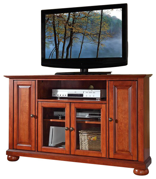 Crosley Furniture Alexandria 48 Corner Tv Stand Transitional Crosley Furniture Alexandria 48 Corner Tv Stand In Classic Cherry