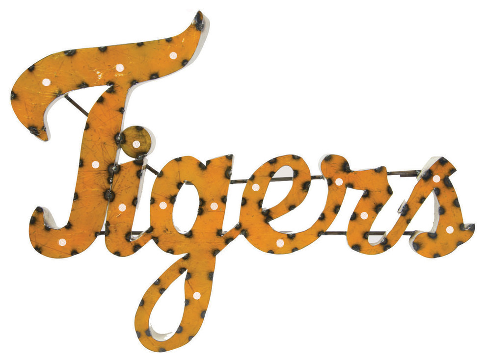 Illuminated Missouri Tigers Recycled Metal Wall Decor Contemporary