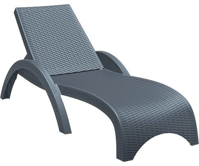 plastic woven sun loungers