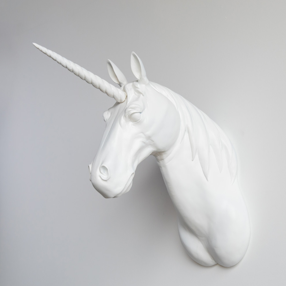 XL Unicorn Head Wall Mount Contemporary Wall Sculptures by Near and Deer Houzz