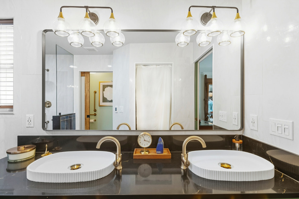 Emerald and Indigo Mosaic Bath