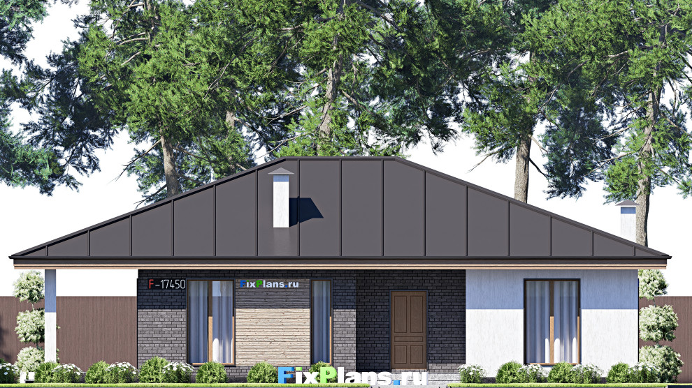 Проект одноэтажного дома 13х16м S161м2 F-17450