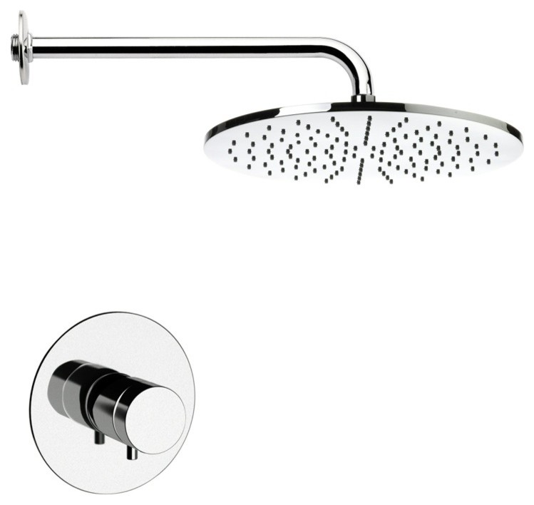Round Chrome Shower Faucet Set in 8 Finishes