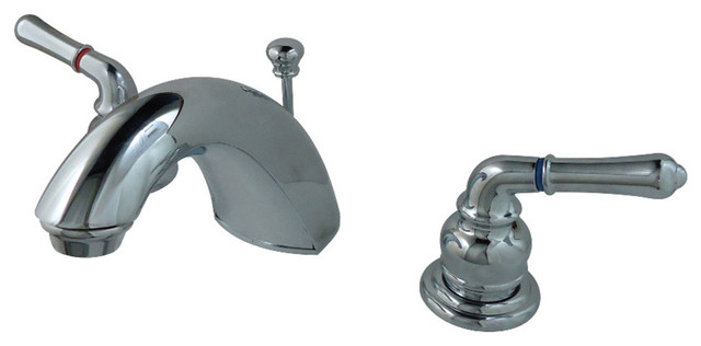 Kingston Brass Widespread Bathroom Faucet, Polished Chrome