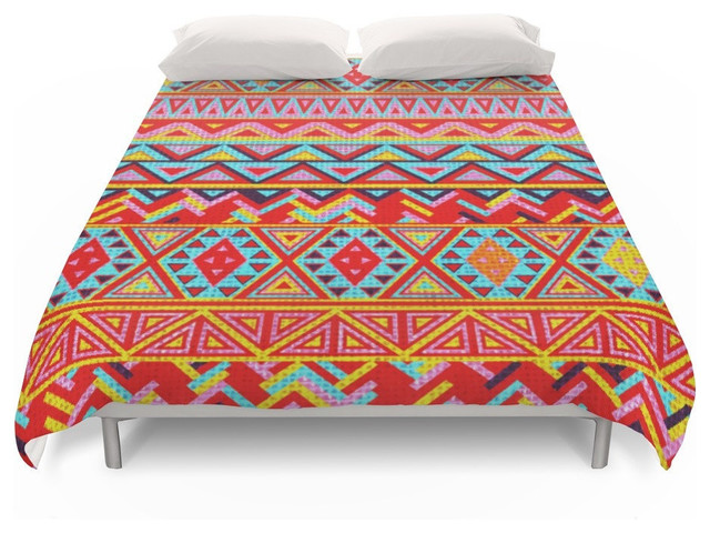India Style Pattern Multicolor Duvet Cover Southwestern