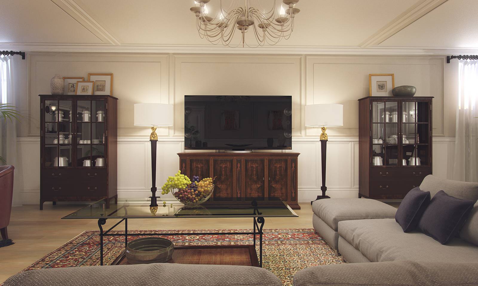 Гостиная на цоколе