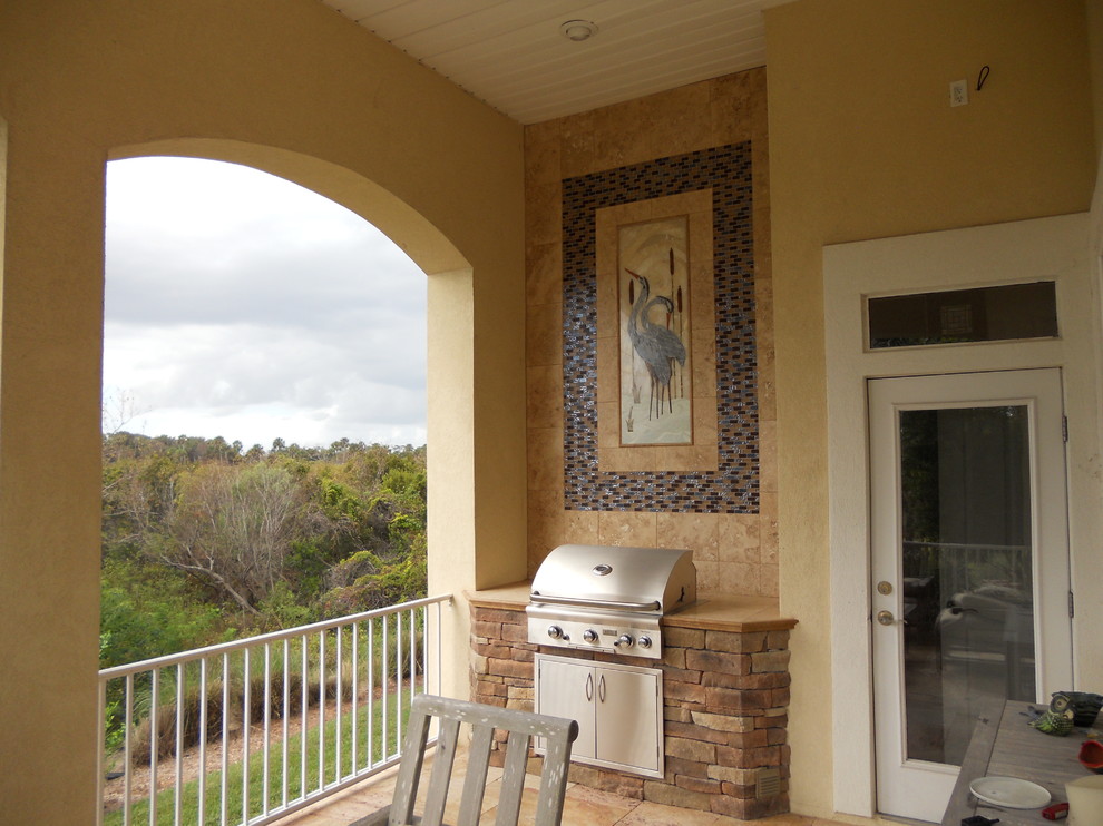 This is an example of a mediterranean verandah in Jacksonville.