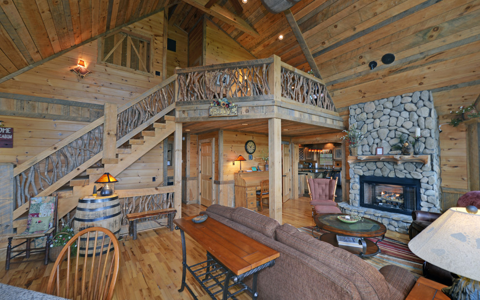Blue Ridge Vacation Rental Cabins Rustic Living Room Atlanta by Envision 