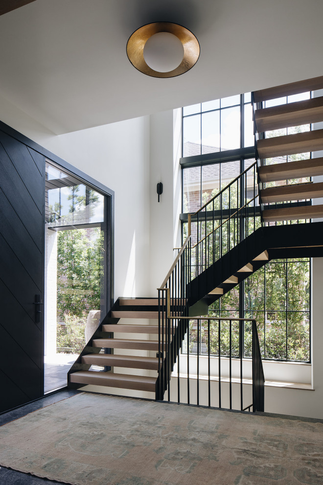 Transitional home design photo in Chicago